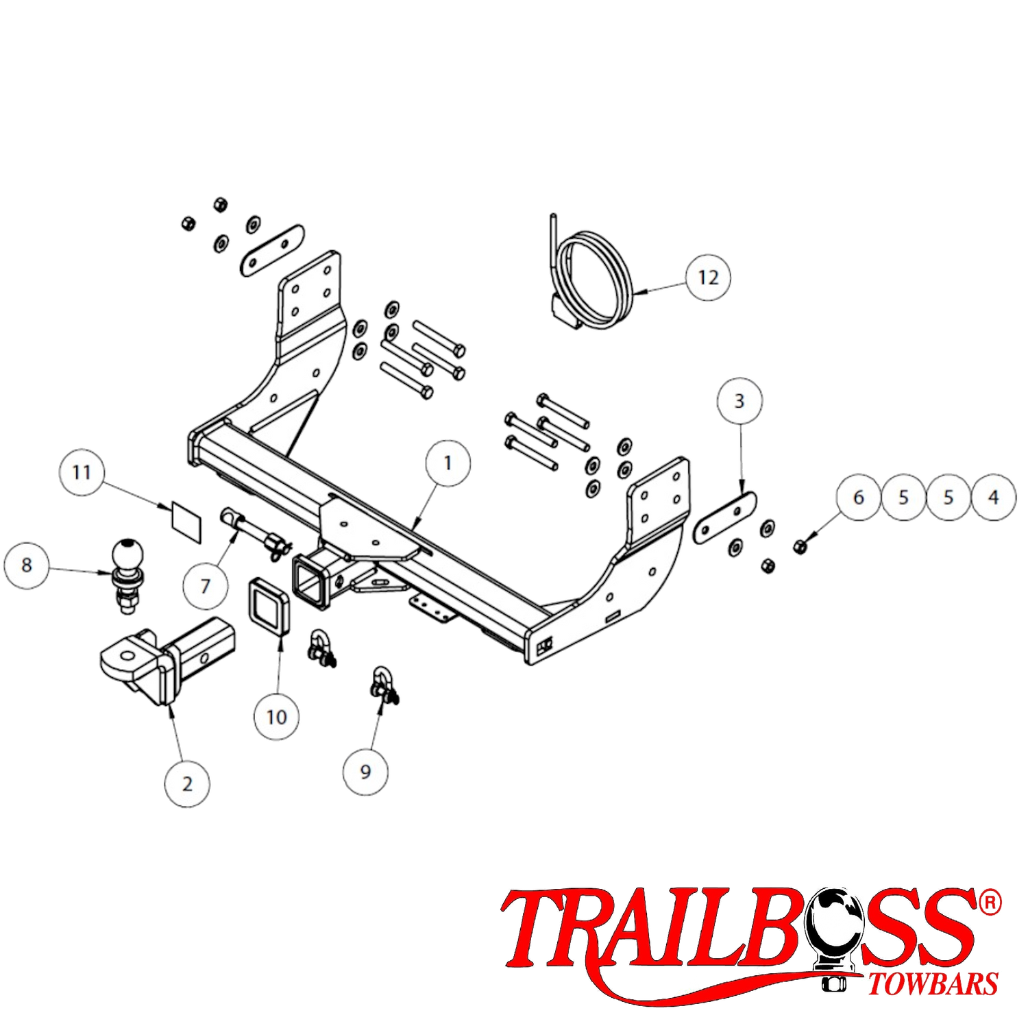 Ford Transit Custom VN LWB 330L & SWB 290S Van 02/2014 - 05/2019- Towbar Kit
