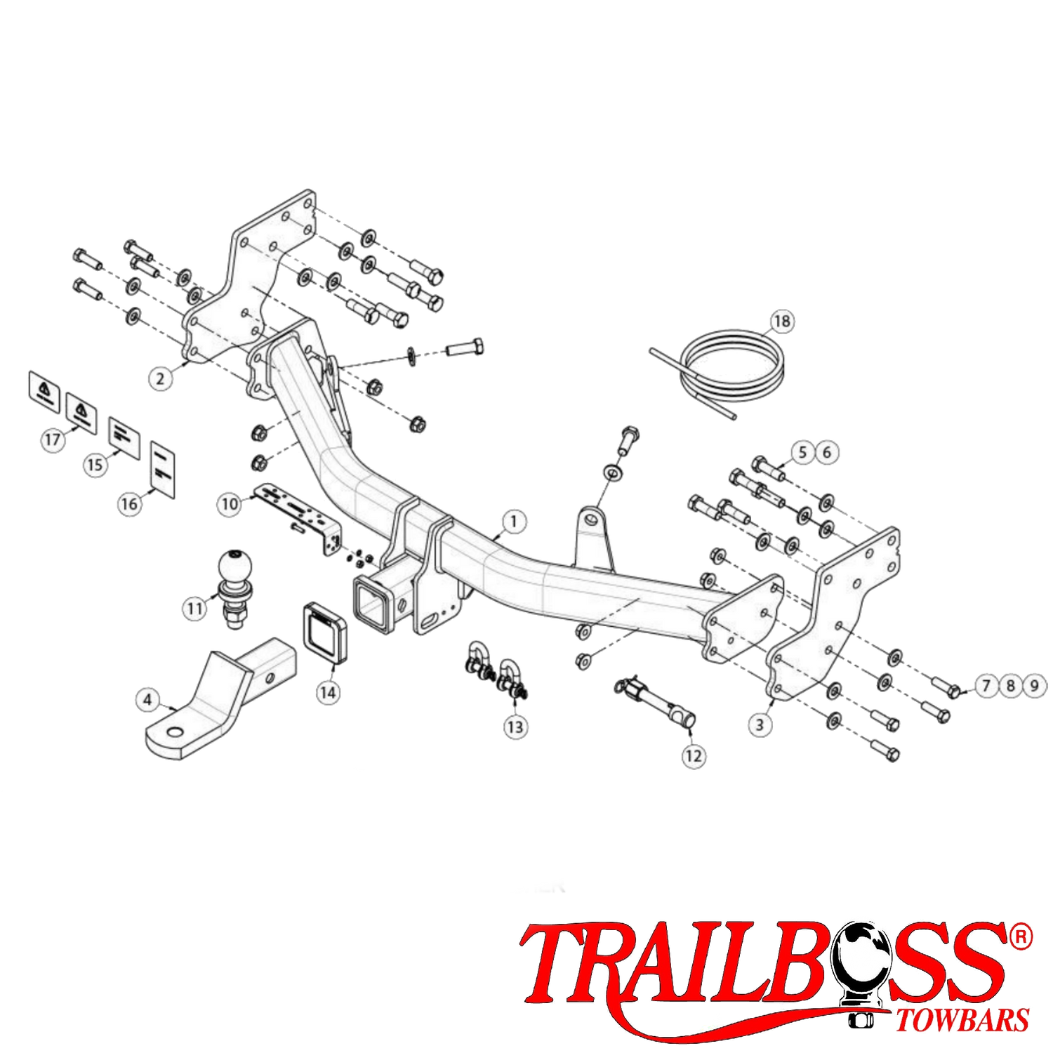 Ford Everest SUV 06/2022 - 03/2025 - Towbar Kit