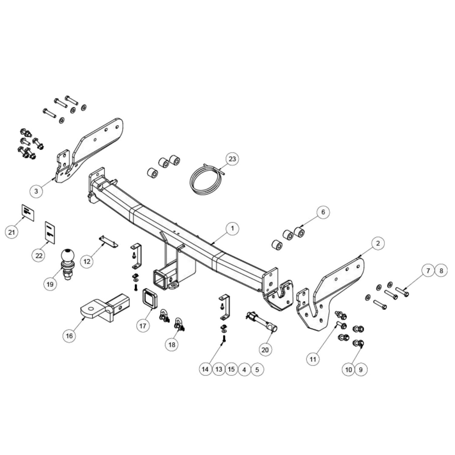 Genesis GV70 JK1 PE  SUV 03/2021 - 12/2024 - Towbar Kit