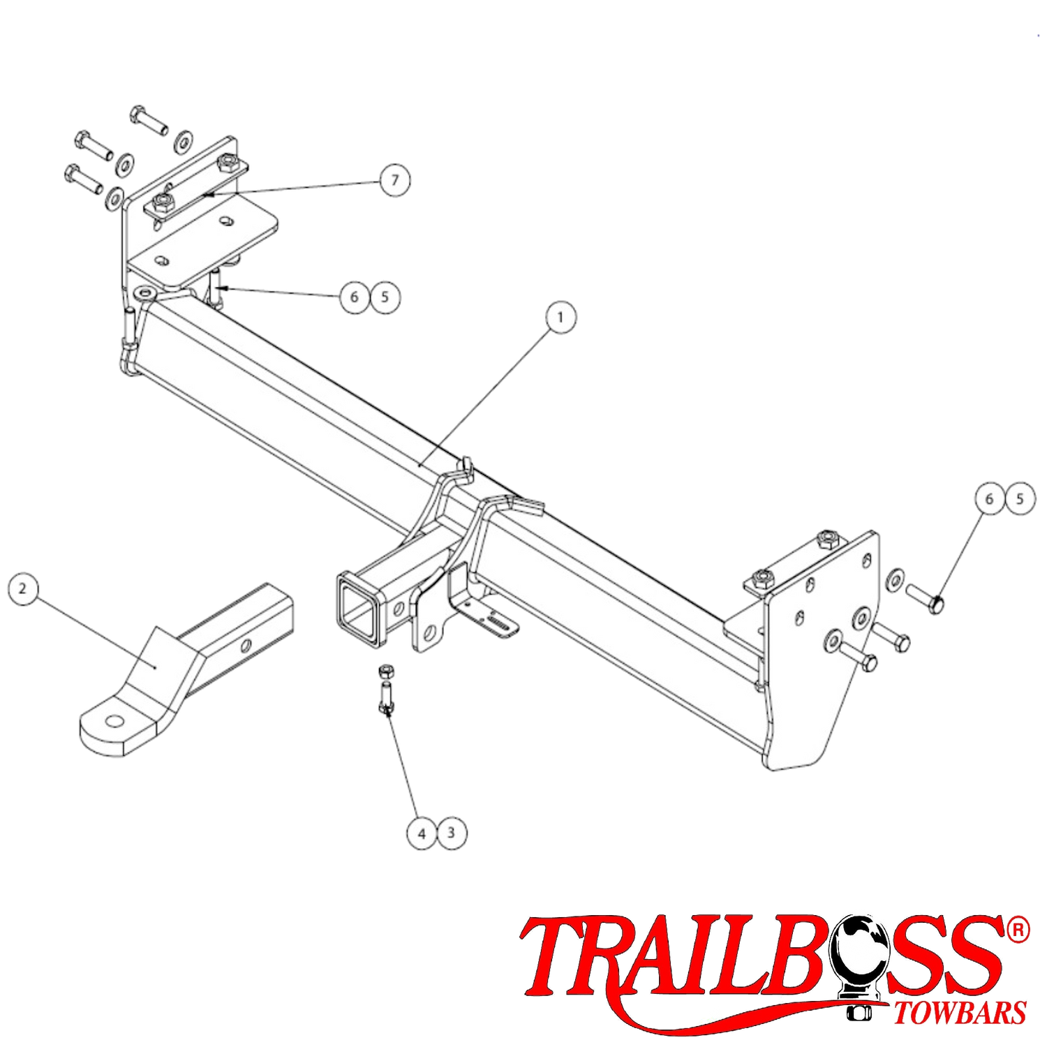 Holden Colorado RG DX LX LT Cab Chassis No Bumper 06/2012 - On - Towbar Kit