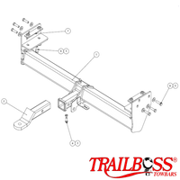 Holden Colorado RG DX LX LT Cab Chassis No Bumper 06/2012 - On - Towbar Kit