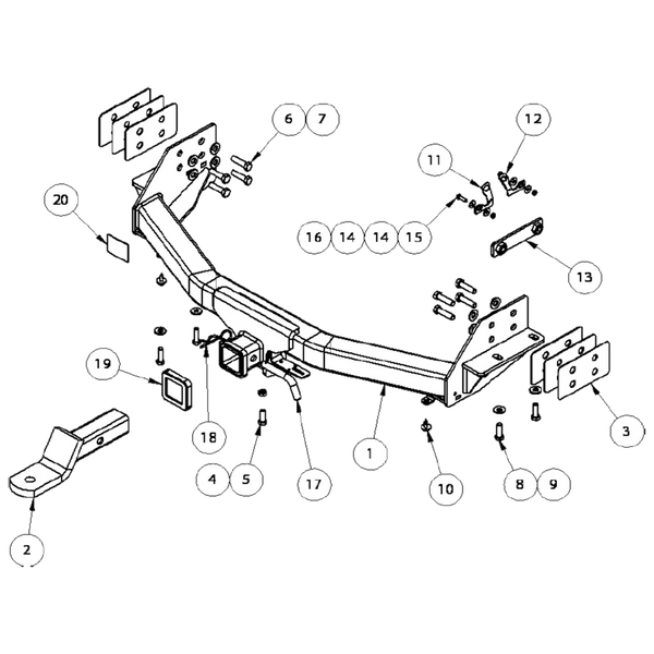 Isuzu MU-X SUV 11/2013 - 01/2017 - Towbar Kit