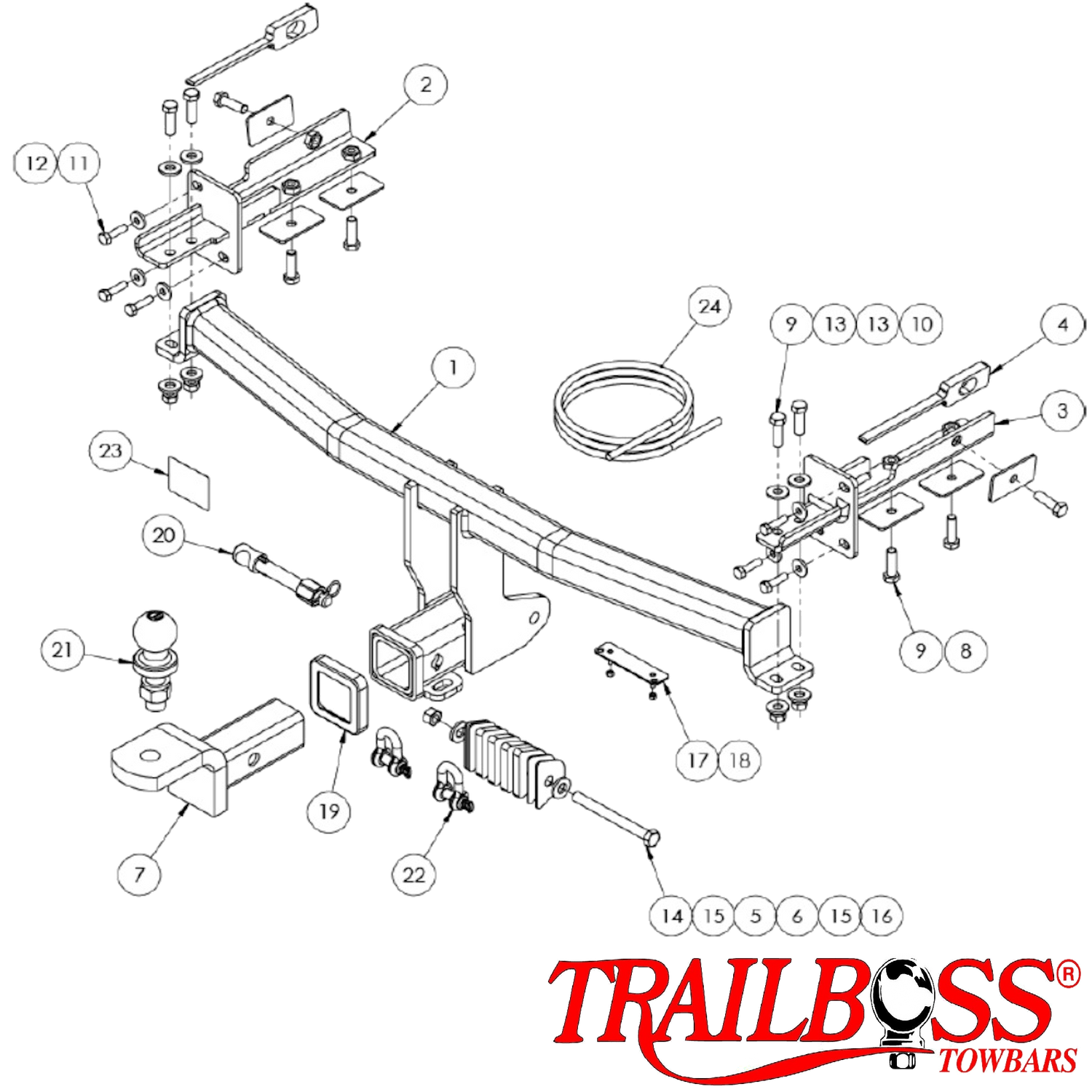 Honda CR-V SUV 05/2017 - 06/2023 - Towbar Kit