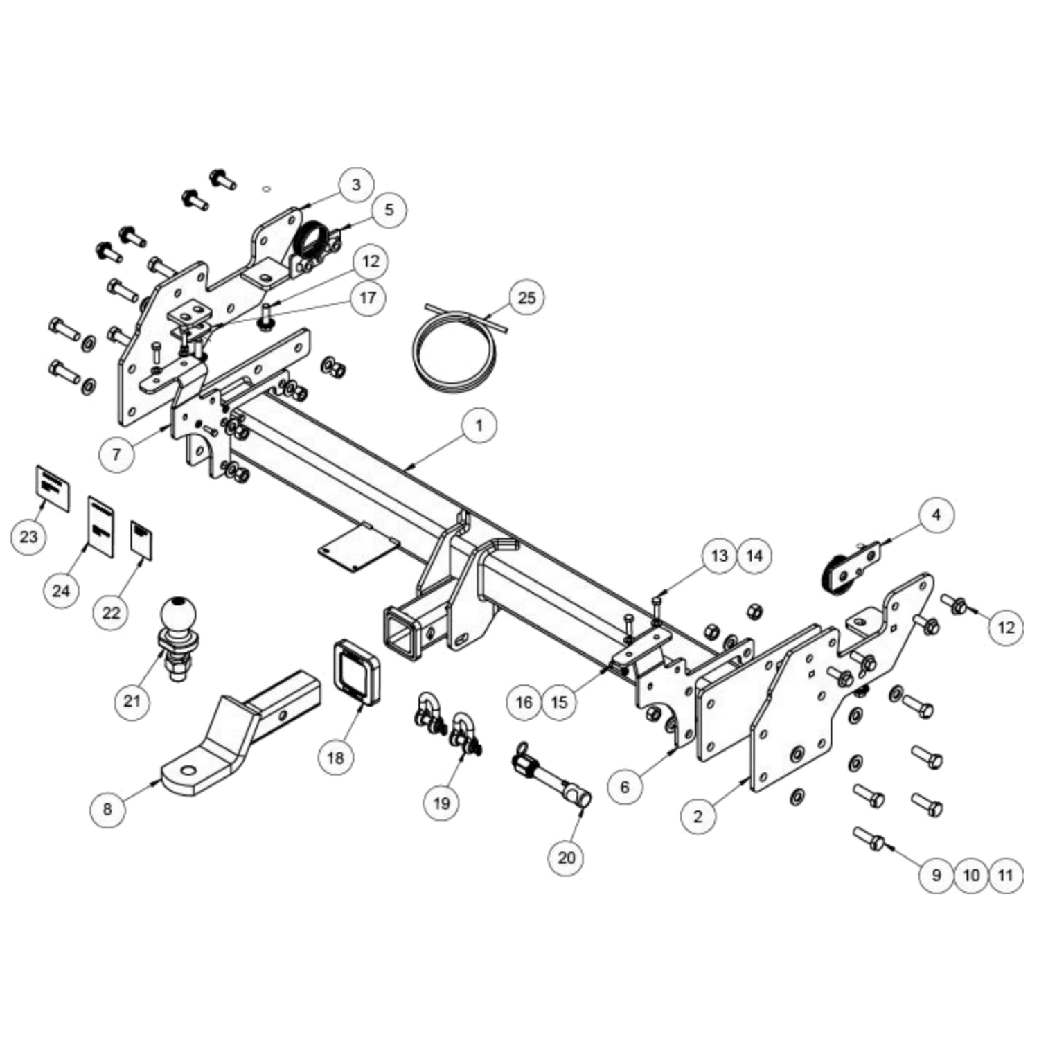 Jac T9 Ute 01/2024 - On - Towbar Kit