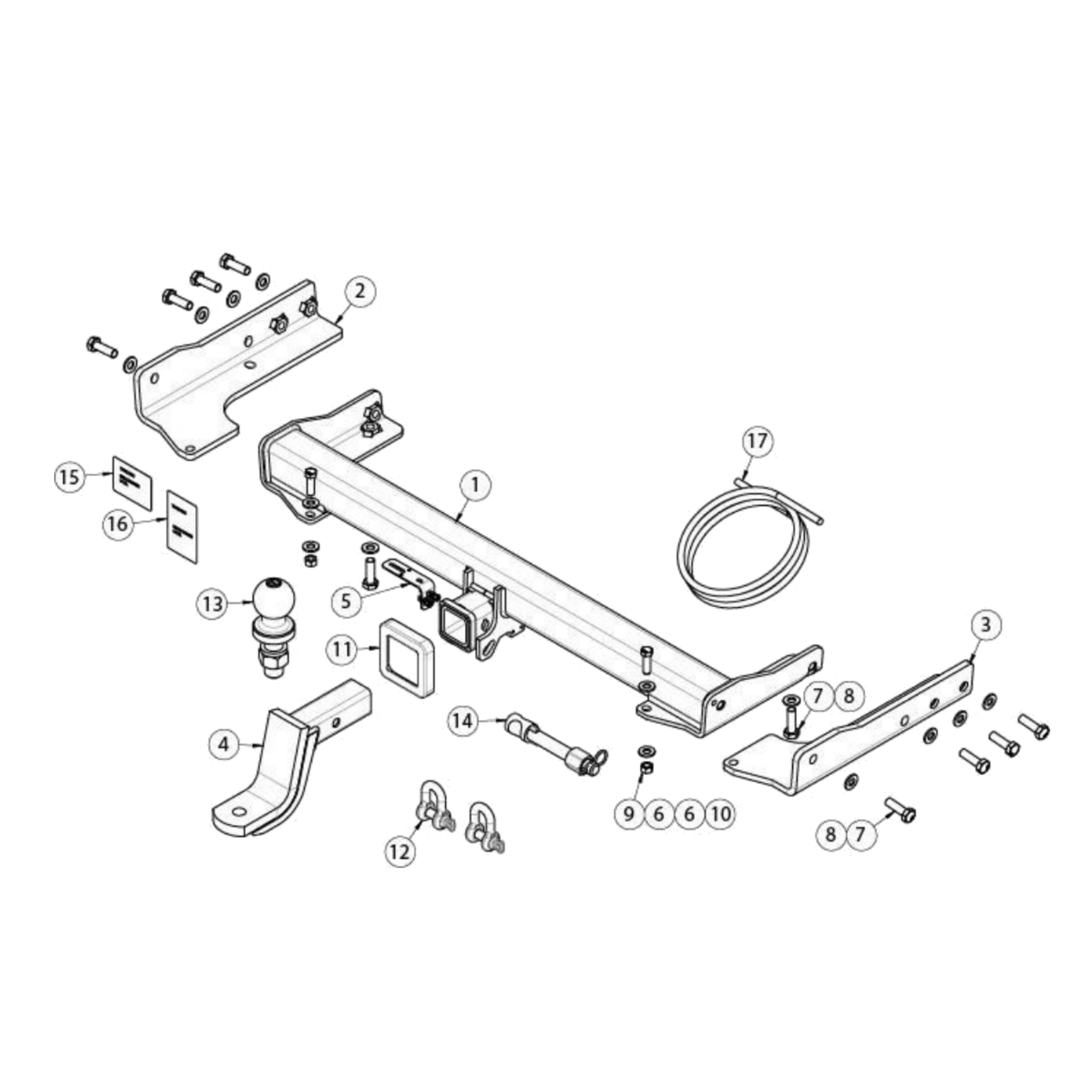 Jeep Grand Cherokee WL (LWB Only) SUV 02/2022 - On - Towbar Kit