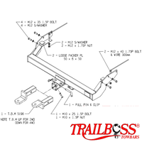 Mazda Bravo Cab Chassis No Step 06/1985 - 11/2006 - Towbar Kit