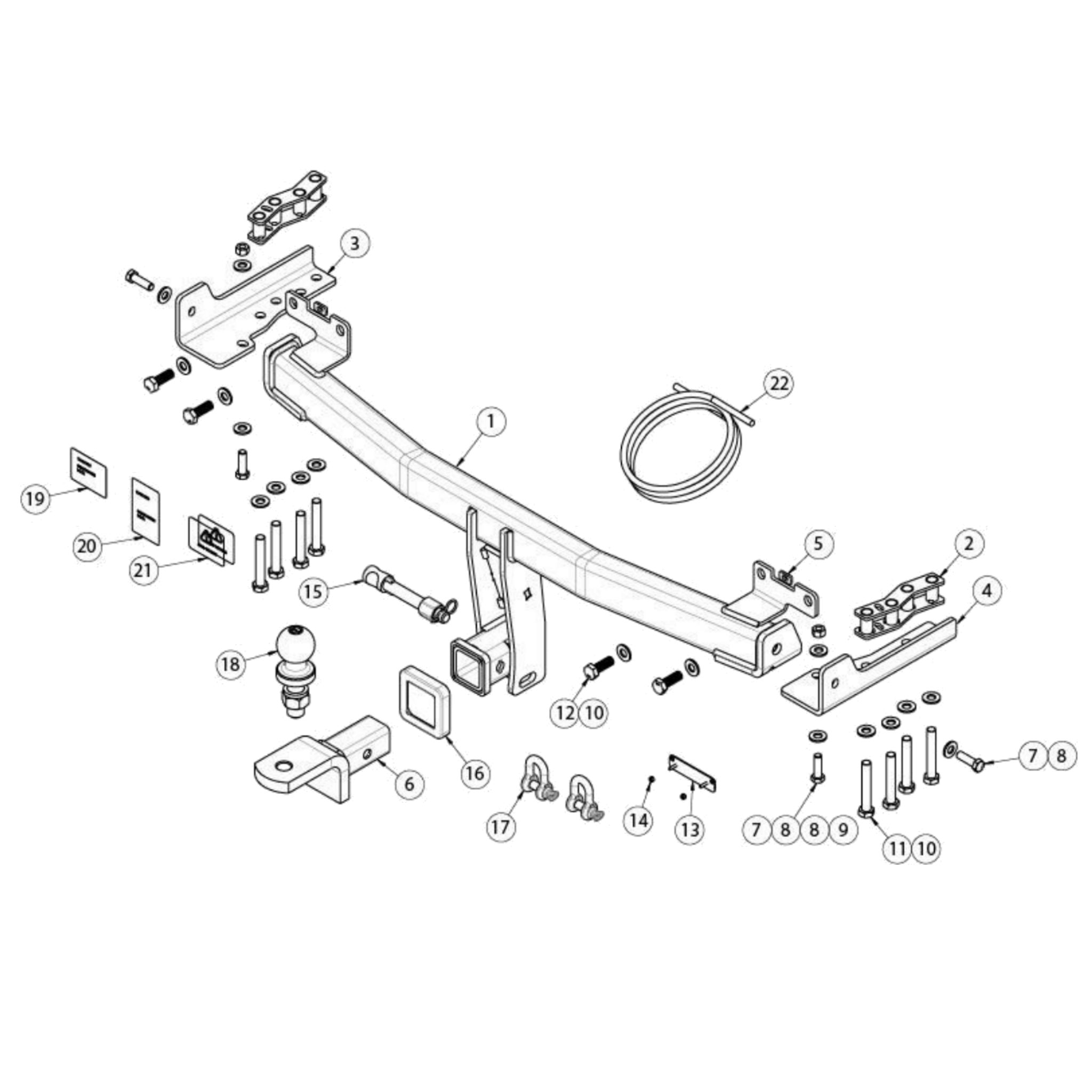 Land Rover Evoque L551 SUV 12/2020 - On (Not Adblue) - Towbar Kit