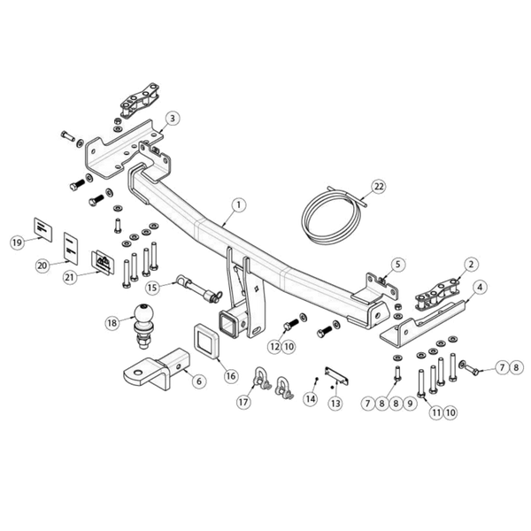 Land Rover Evoque L551 SUV 12/2020 - On (Not Adblue) - Towbar Kit