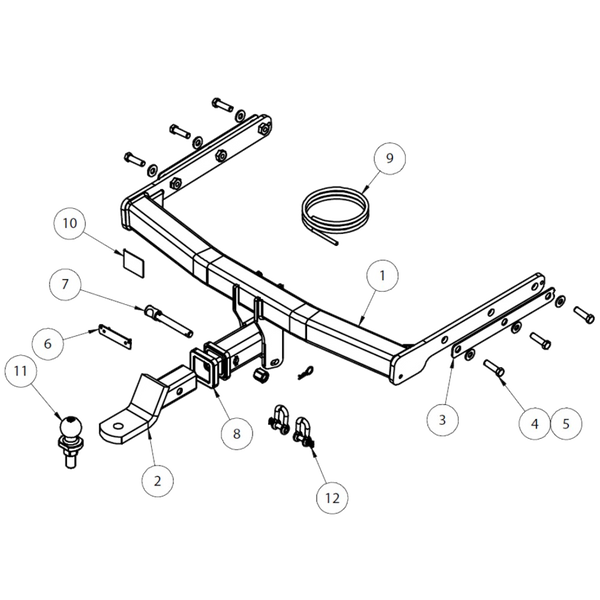 Subaru Outback Wagon 12/2014 - 12/2020 - Towbar Kit