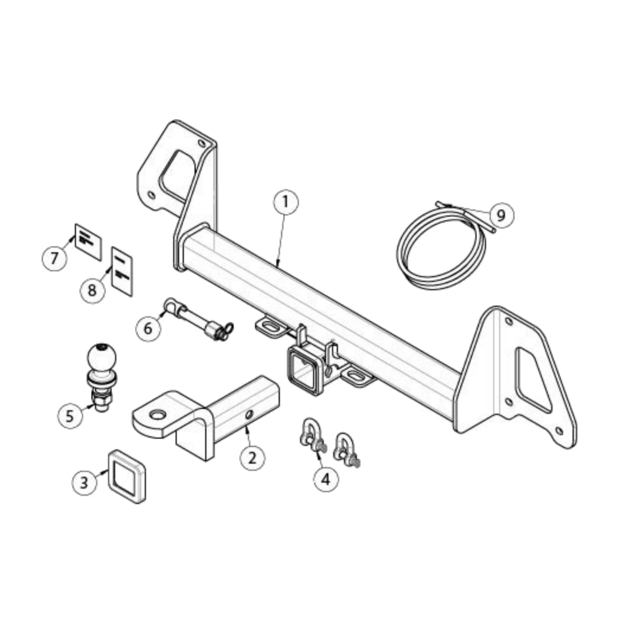 Tesla Model Y SUV 02/2022 - 12/2024 - Towbar Kit