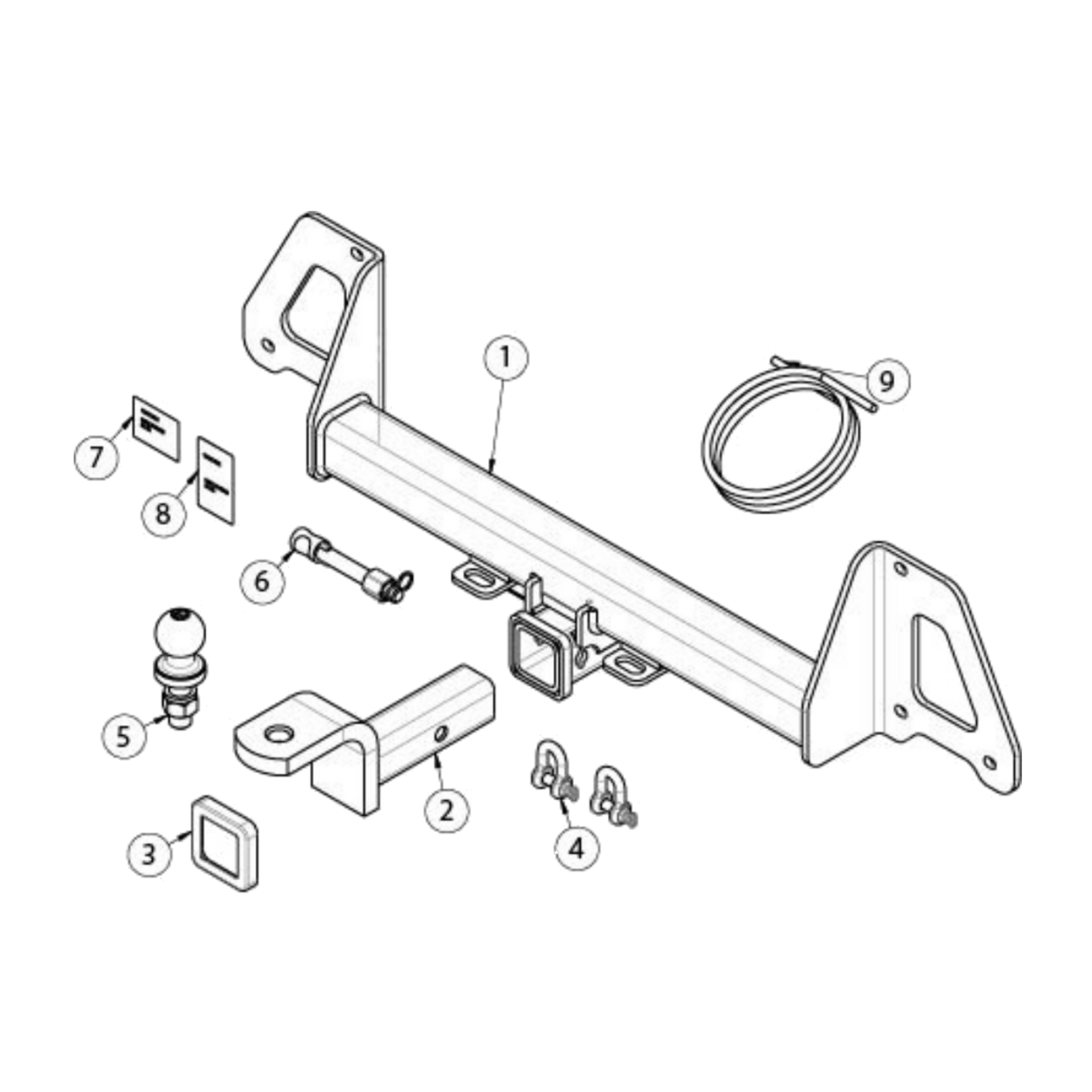 Tesla Model Y SUV 02/2022 - 12/2024 - Towbar Kit