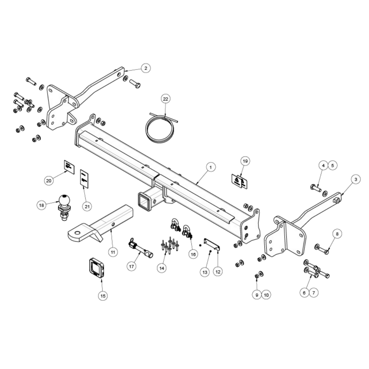 Volkswagen Transporter NSN Van 02/2025 - On - Towbar Kit