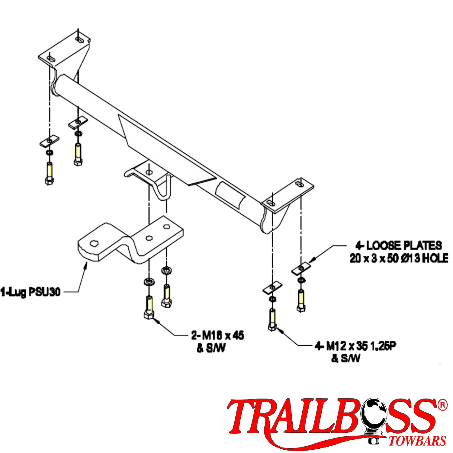 Suzuki Vitara X90 2 Door 1.6L SUV 01/1988 - 12/1998 - Towbar Kit