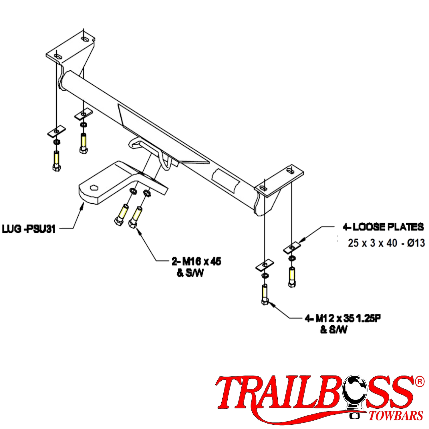 Suzuki Vitara 4 Door 1.6L SUV 01/1988 - 12/1998 - Towbar Kit