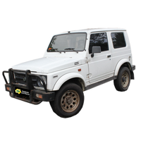 White SUV with a black bumper on a white background
