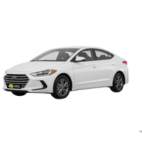 White Hyundai car on a white background