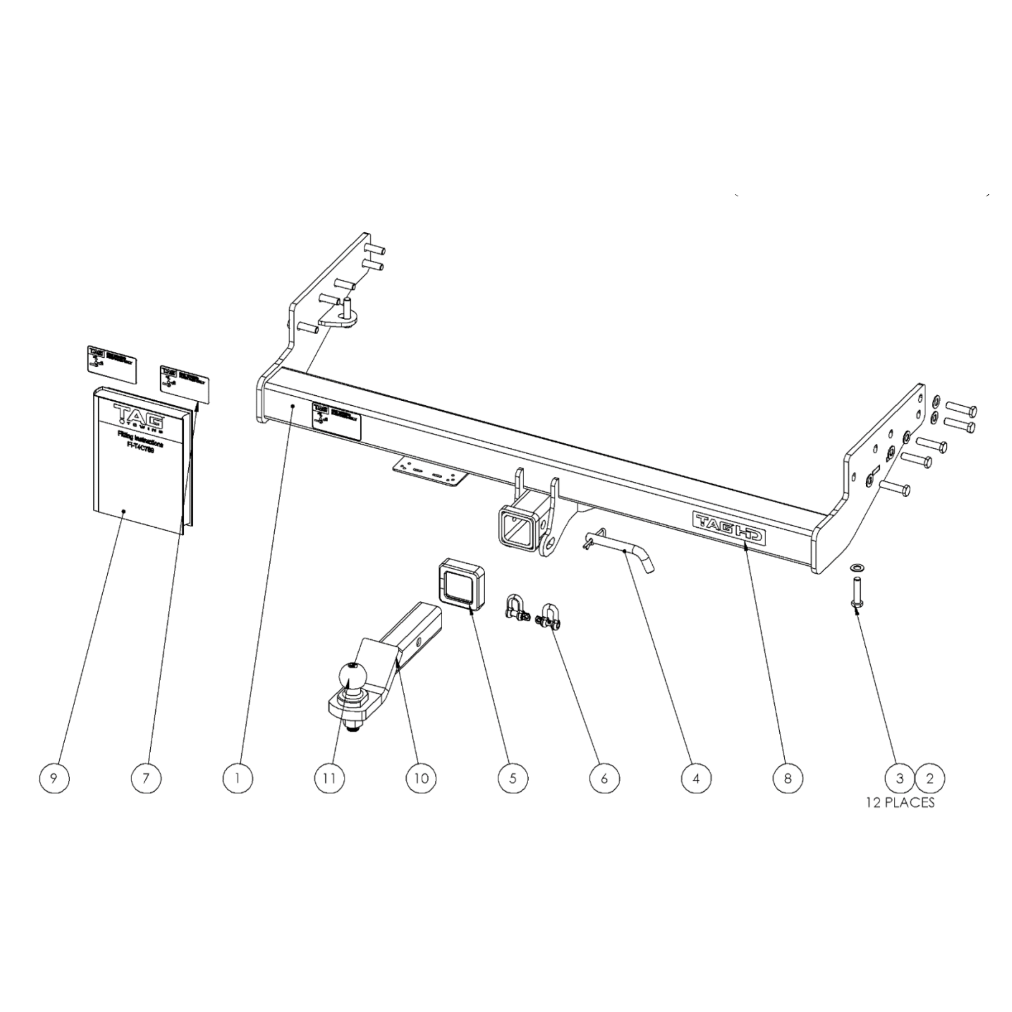 Mitsubishi Triton MV Cab Chassis 03/2024 - On - Towbar Kit