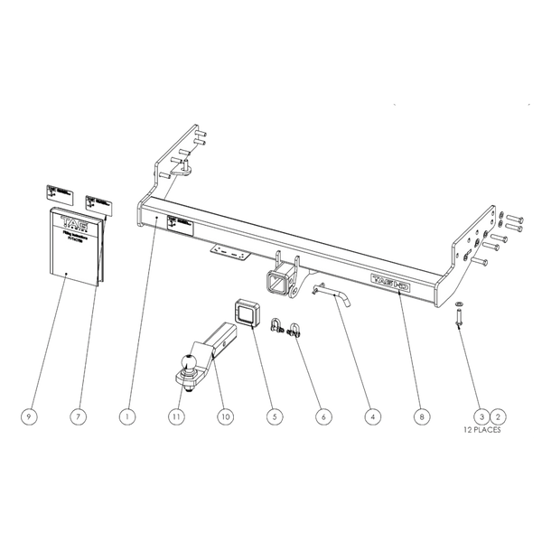 Mitsubishi Triton MV Cab Chassis 03/2024 - On - Towbar Kit