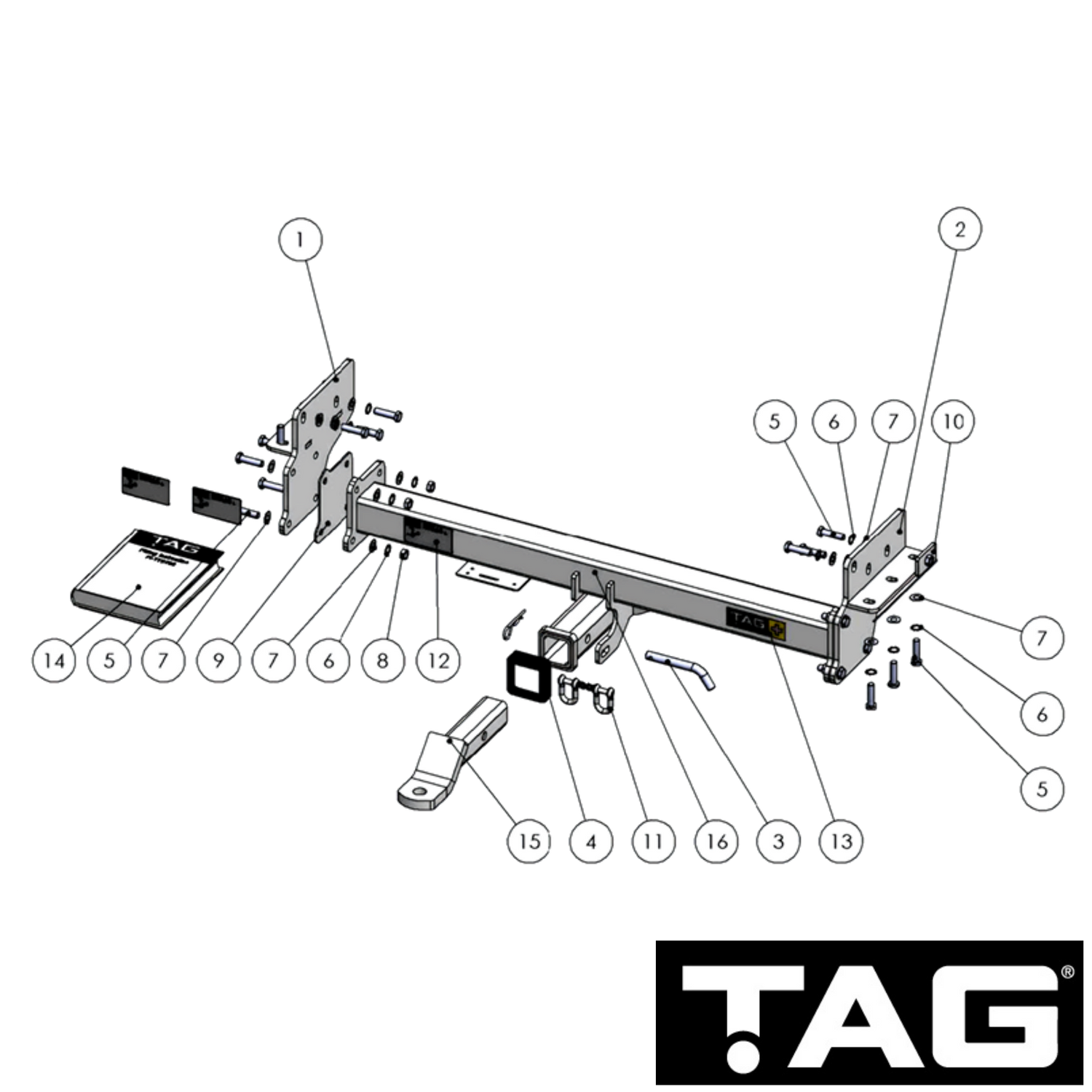 Ford Ranger Cab Chassis 08/2015 - 05/2022 - Towbar Kit