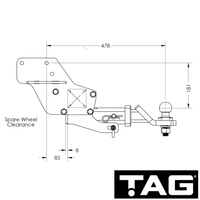 Ford Ranger Cab Chassis 08/2015 - 05/2022 - Towbar Kit