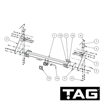 Ford Ranger Extended Cab Chassis 08/2015 - 04/2022 - Towbar Kit