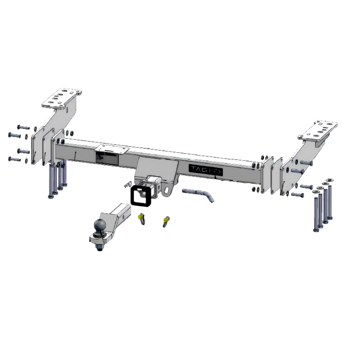 Ford Ranger T6.2 Extended Cab Chassis 05/2022 - 11/2024 - Towbar Kit