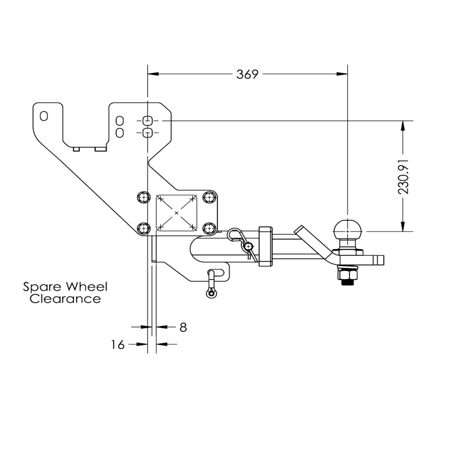 Mazda BT-50 Tub Body 07/2020 - On - Towbar Kit