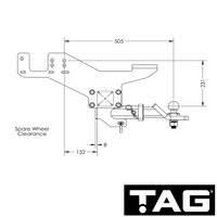 Isuzu D-Max Cab Chassis Extended Tray 06/2020 - On - Towbar Kit