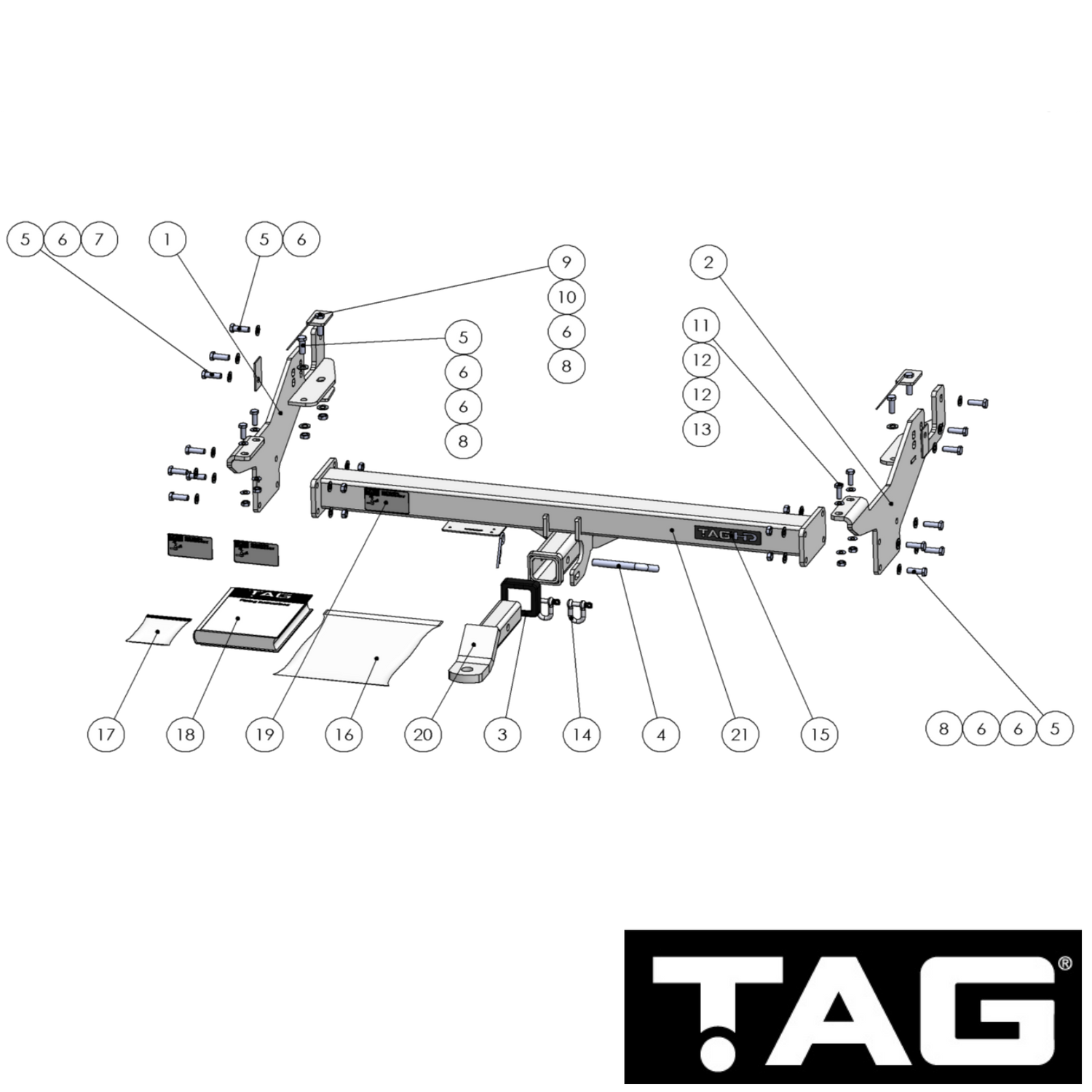 Isuzu D-Max Cab Chassis Extended Tray 06/2020 - On - Towbar Kit