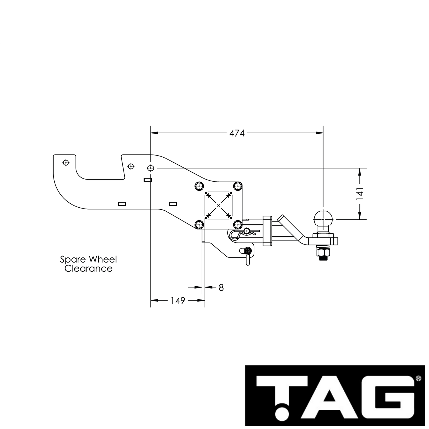 Toyota HiLux Cab Chassis 04/2005 - 08/2015 - Towbar Kit