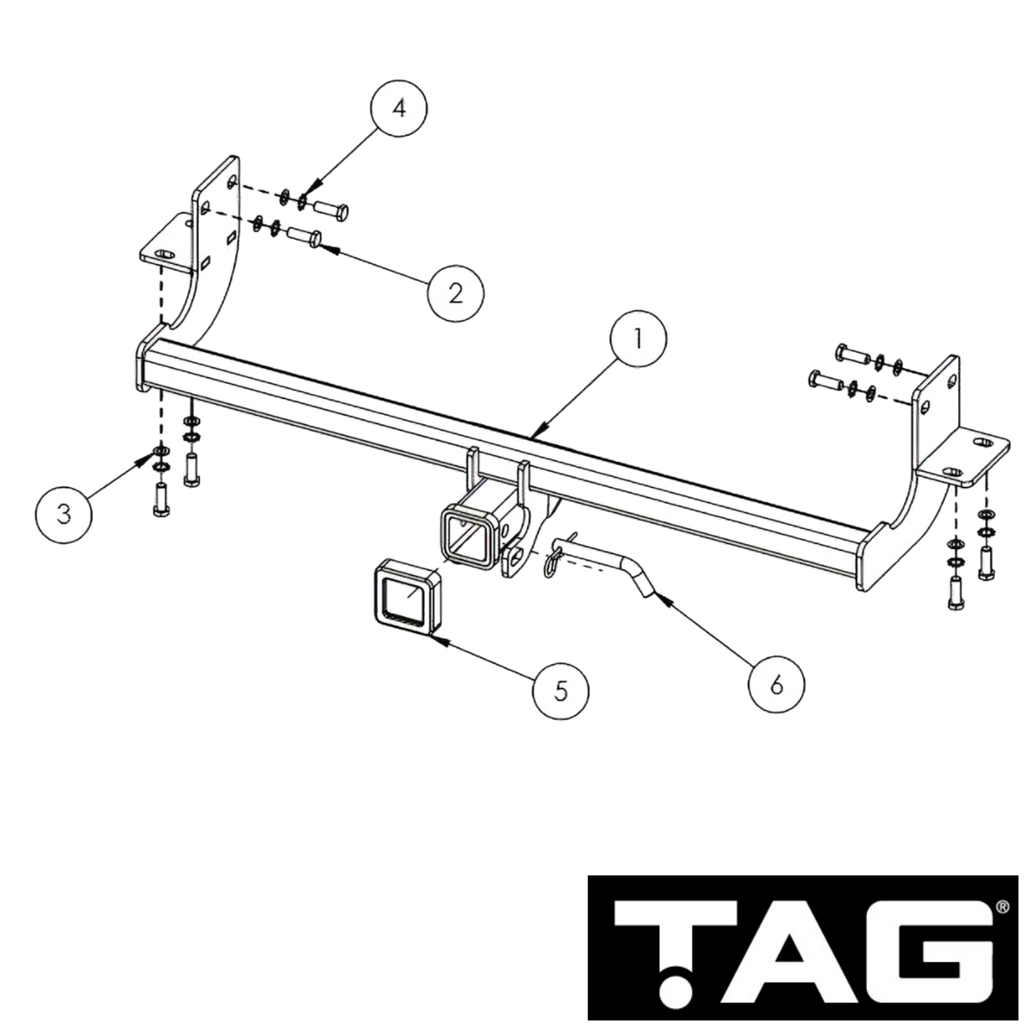 Toyota HiAce Gen 6 LWB & SLWB Van 03/2019 - On - Towbar Kit