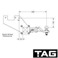 Toyota HiLux Tub Body With Bumper 04/2005 - 08/2015 - Towbar Kit
