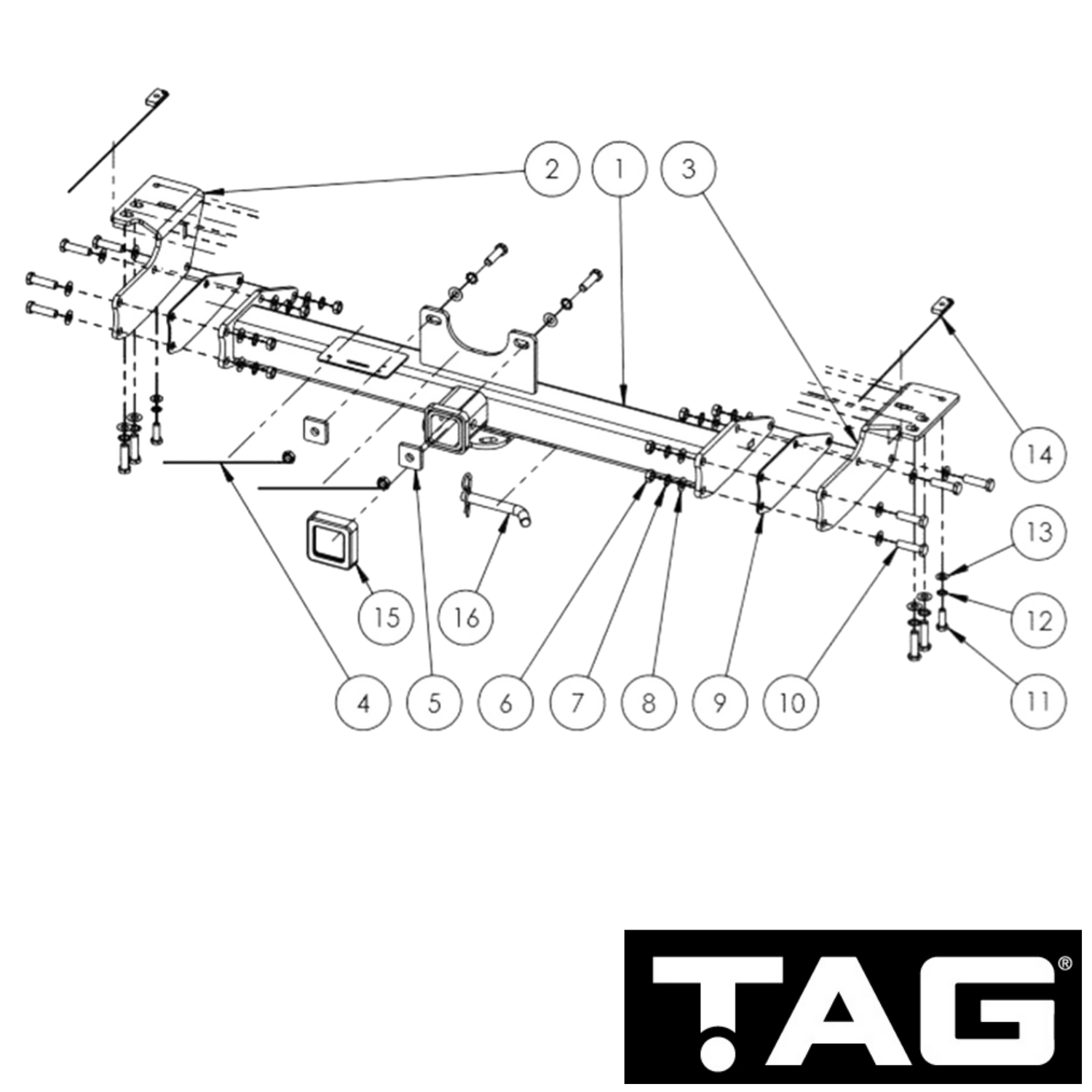 Toyota Prado 120 Series SUV 04/2003 - 10/2009 - Towbar Kit