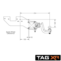 Toyota HiLux 2wd & 4wd Hi-Rider Cab Chassis Without Bumper 09/2015 - On - Towbar Kit