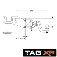 Isuzu D-Max Cab Chassis No Bumper 08/2020 - On - Towbar Kit