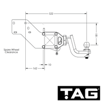 Mazda BT-50 2wd & 4wd Cab Chassis 10/2011 - 07/2015 - Towbar Kit