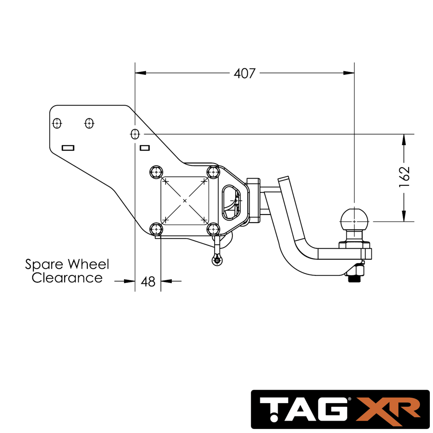 Mitsubishi Triton MR 2wd & 4wd Cab Chassis No Bumper 11/2018 - 01/2024- Towbar Kit
