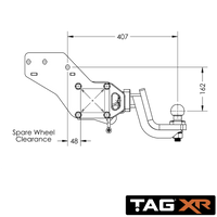 Mitsubishi Triton MR 2wd & 4wd Cab Chassis No Bumper 11/2018 - 01/2024- Towbar Kit