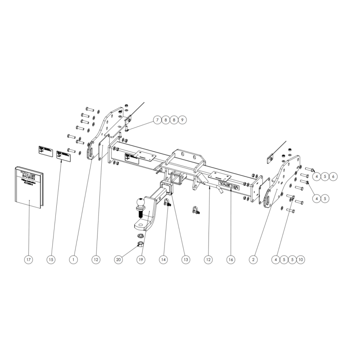 Jeep Gladiator Cab Chassis 01/2020 - On - Towbar Kit