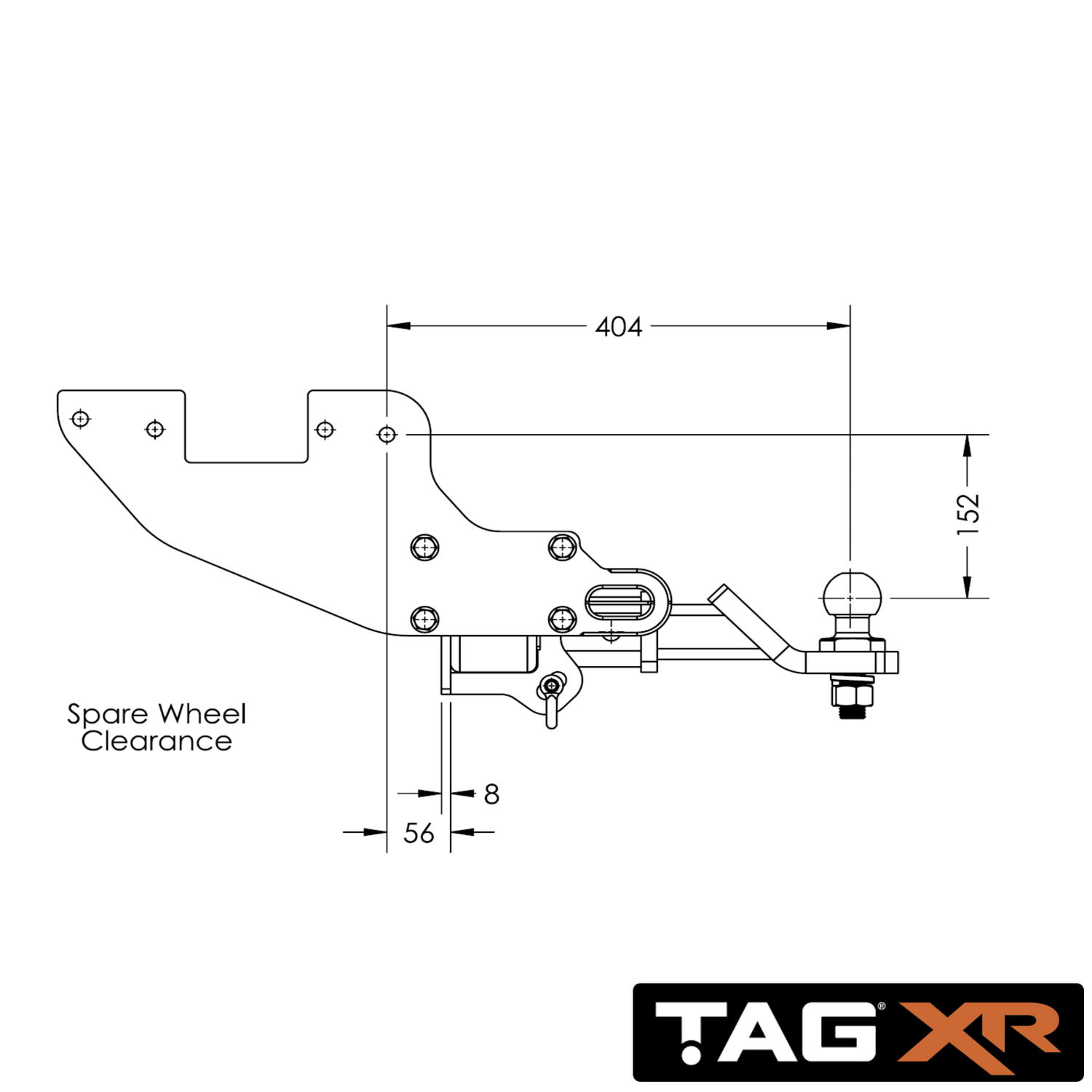 Toyota HiLux 4wd Tub Body 09/2015 - On - Towbar Kit