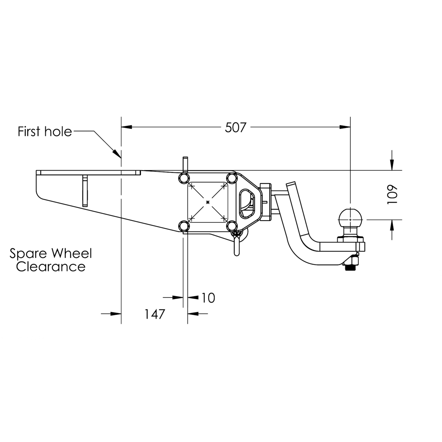 Volkswagen Amarok Cab Chassis 12/2022 - On - Towbar Kit