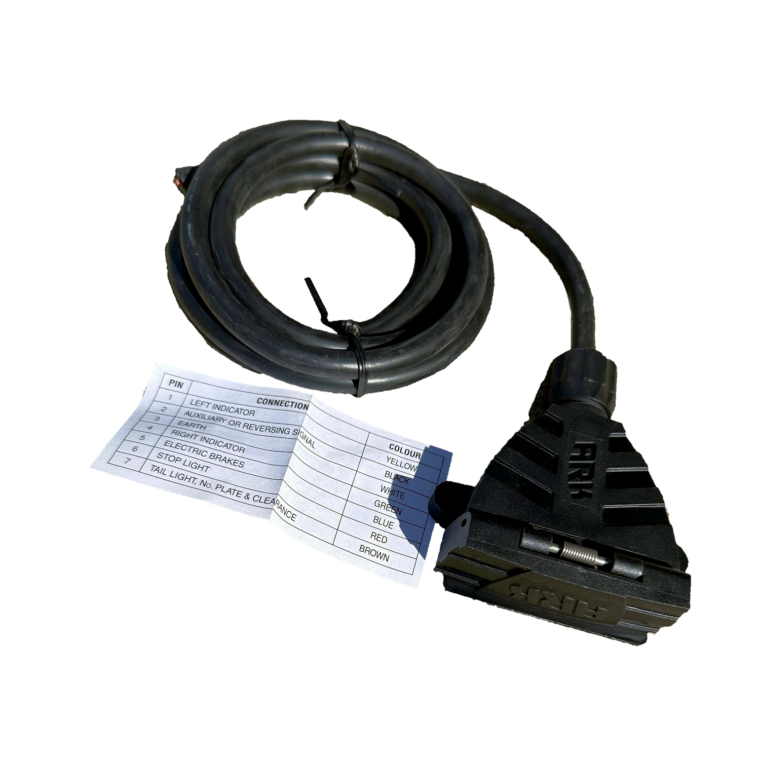 7 Pin Flat Harness on Round Cable