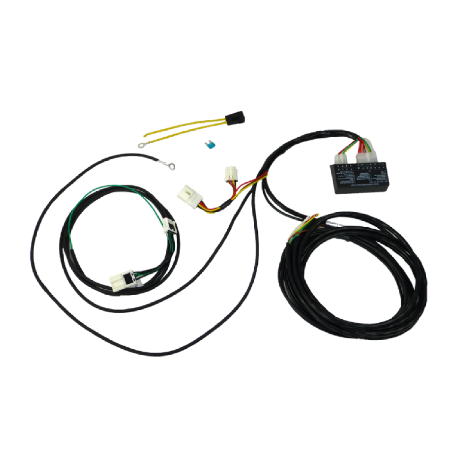 A wiring harness for a Nissan X-Trail T32 SUV, featuring various cables and connectors.