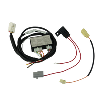 A direct fit wiring harness for Mitsubishi Pajero Sport SUV, including various connectors and wiring, on a white background.