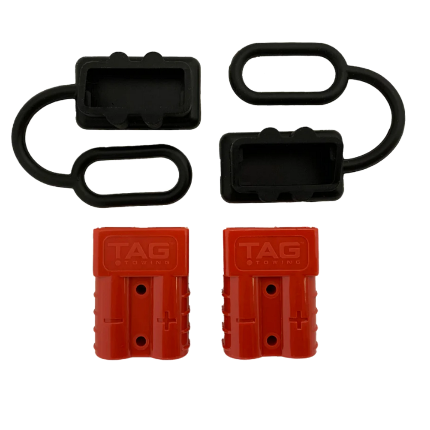 Red Anderson Plug Connector Set 30 Amp (Pair) with Covers