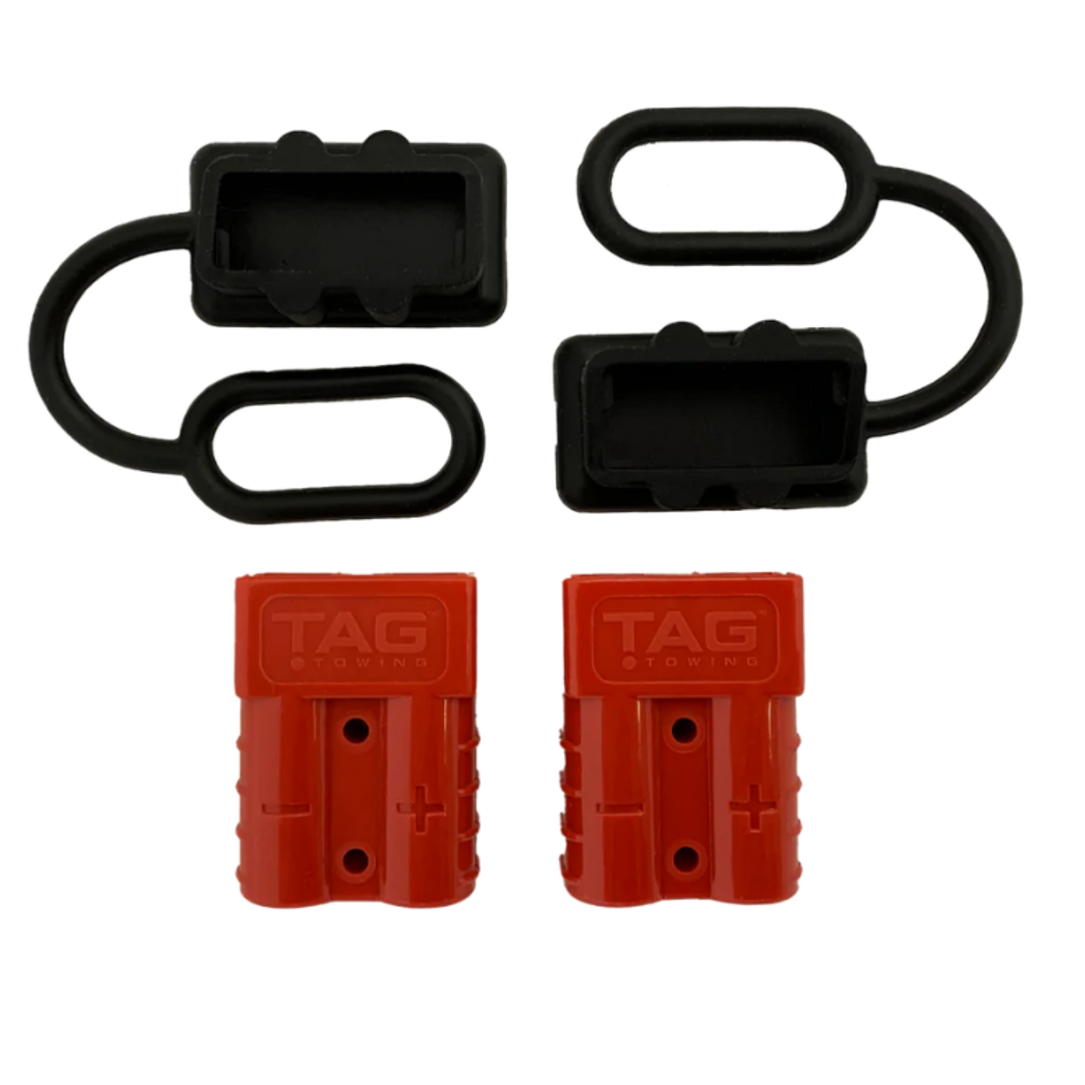 Red Anderson Plug Connector Set 30 Amp (Pair) with Covers – Towbars ...
