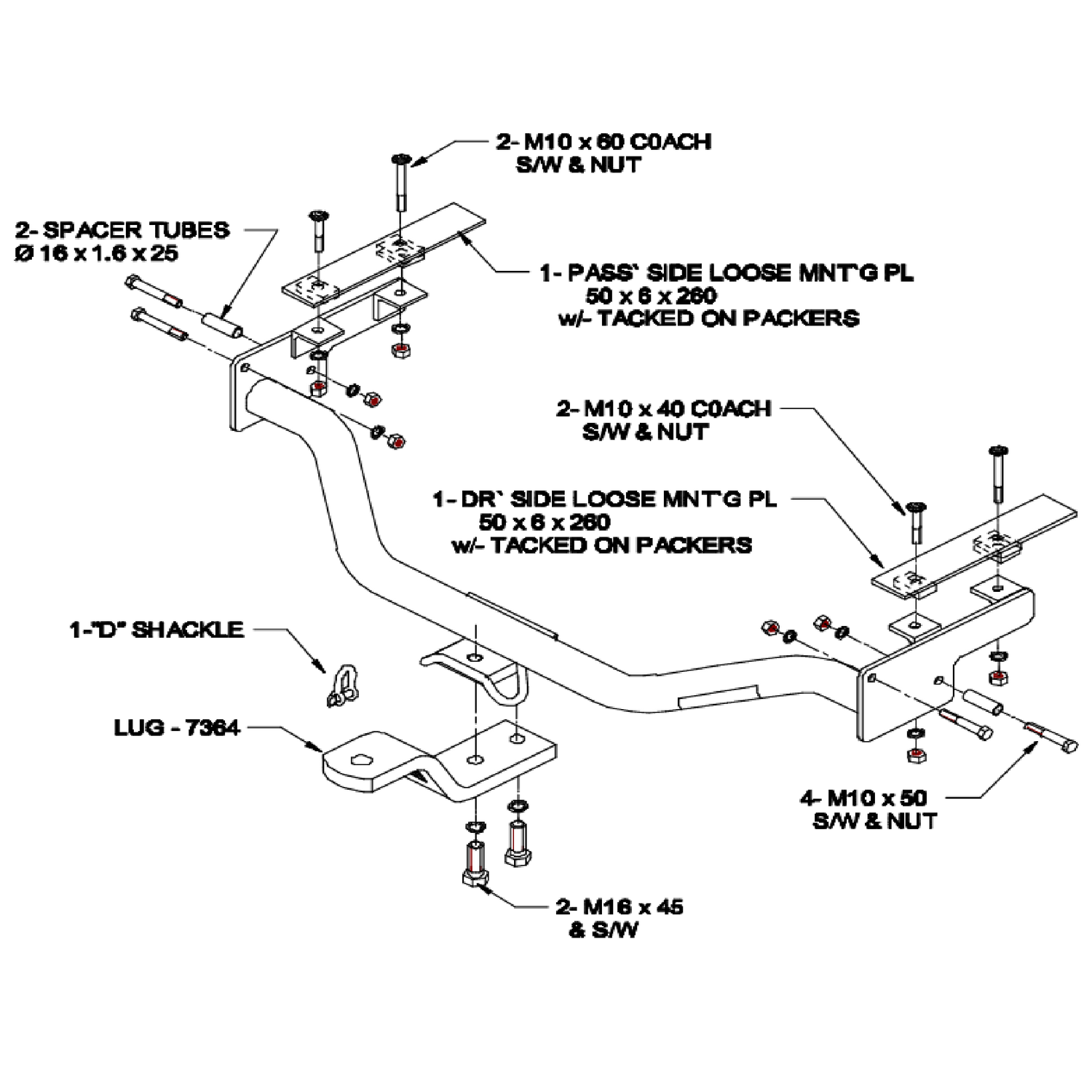 Peugeot 306 Hatch 07/1997 - 12/2001 - Towbar Kit