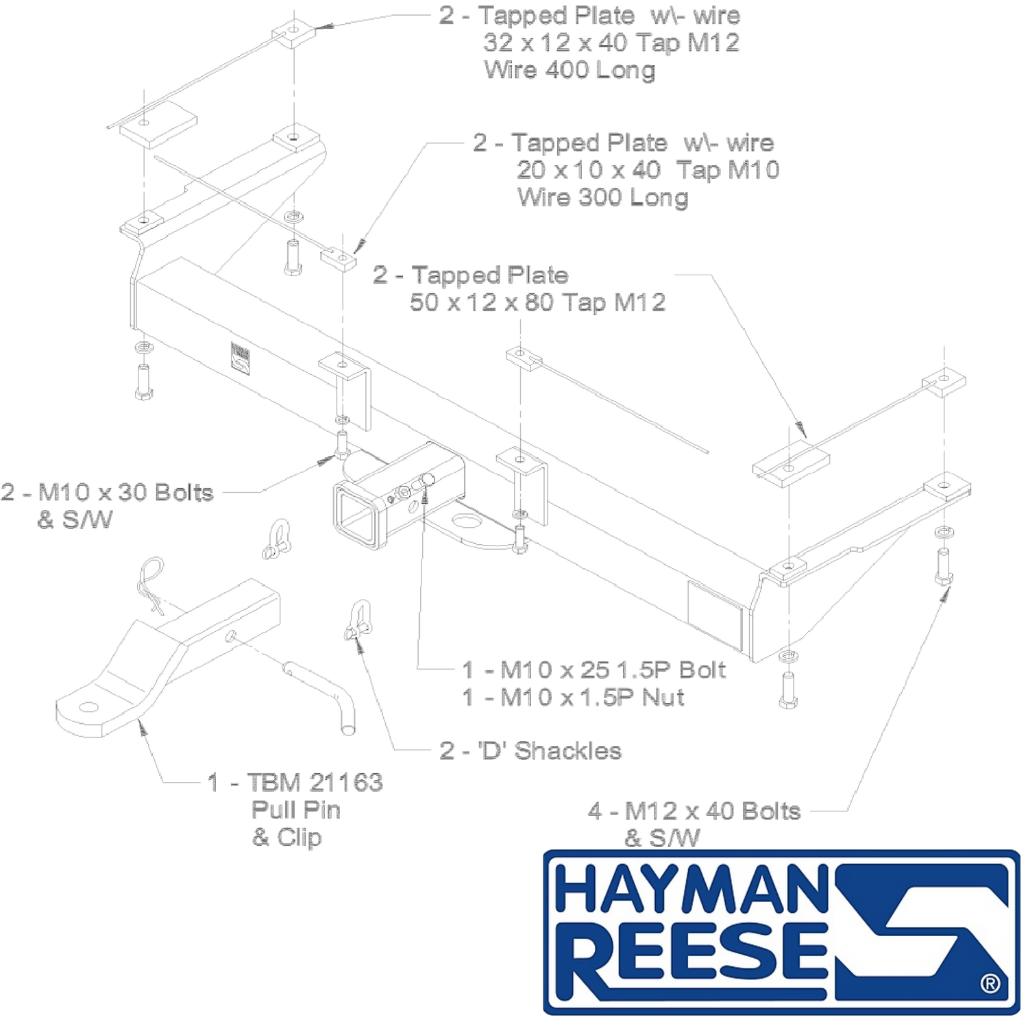Nissan Patrol GU / GU2 SUV 01/1998 - 12/2012 - Towbar Kit
