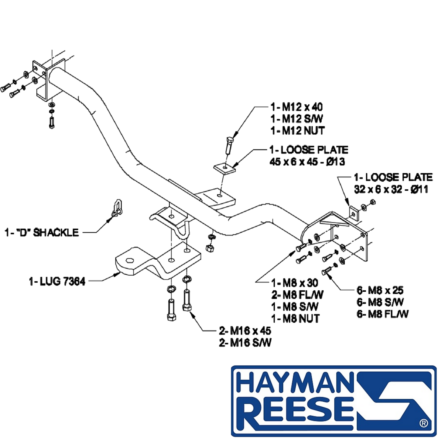 Honda Odyssey People Mover 03/2000 - 05/2004 - Towbar Kit