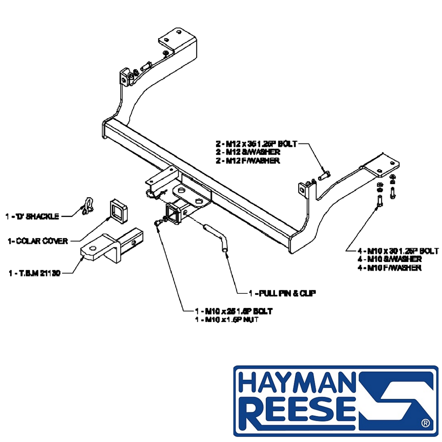 Proton Jumbuck Tub Body 02/2003 - On - Towbar Kit